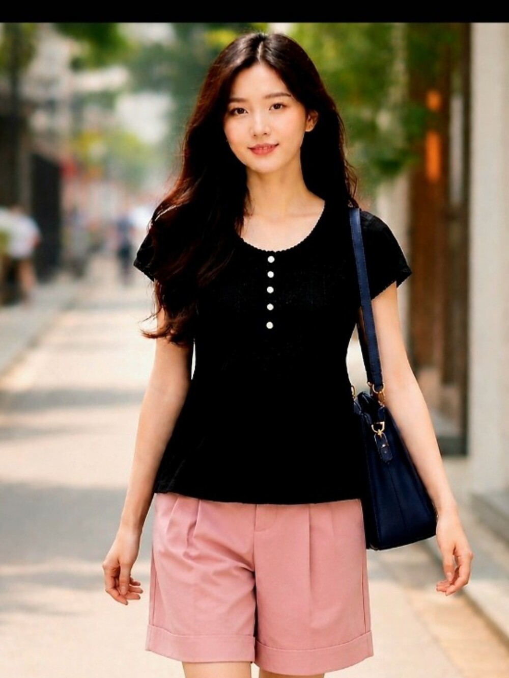 JESSICA🐞Y2K Black Embroidered Cotton Crochet Short Sleeve Buttoned Blouse Sz:XS